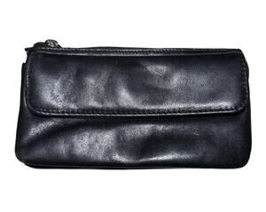 Wilson's Leather Pelle Studio Black Leather Clutch Wallet